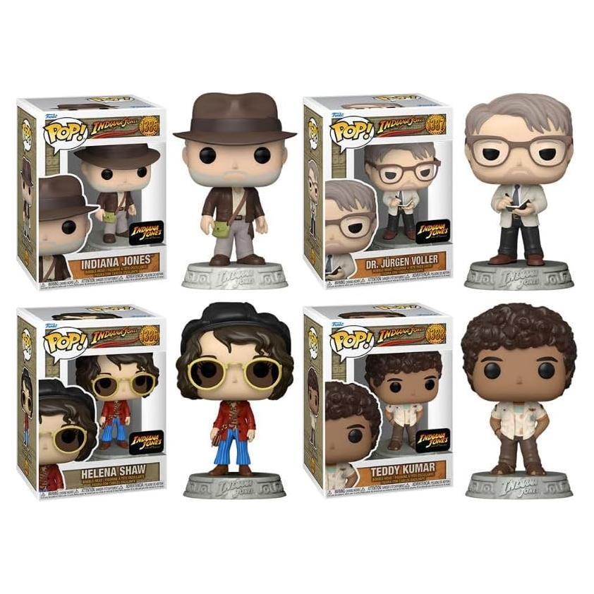 Funko Pop! Indiana Jones Reloj del Destino Conjunto Completo 4 Figuras