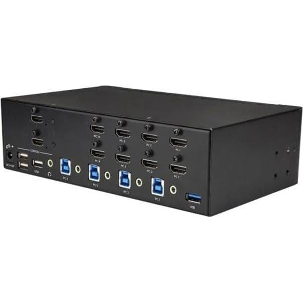 Conmutador KVM HDMI 4 Puertos StarTech 4K 30Hz con USB 3.0