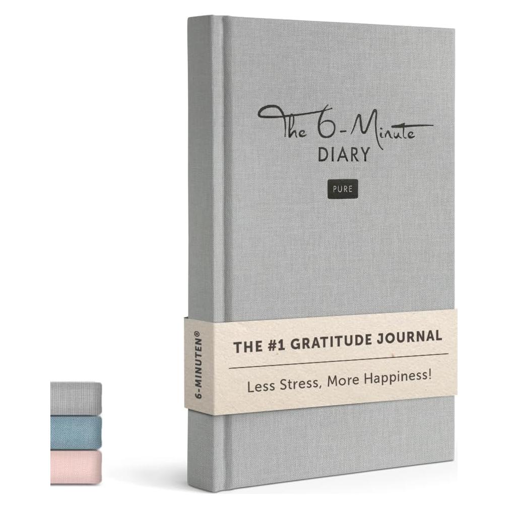 Diario de Gratitud UrBestSelf PURO A5 Gris - Autocuidado y Manifestación