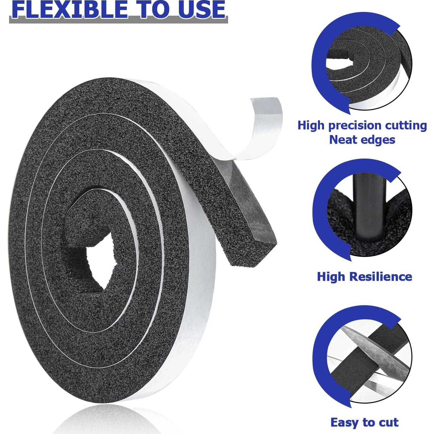 Cinta de Espuma Adhesiva BOJACK 2 Rollos 2.54cm x 1.98m