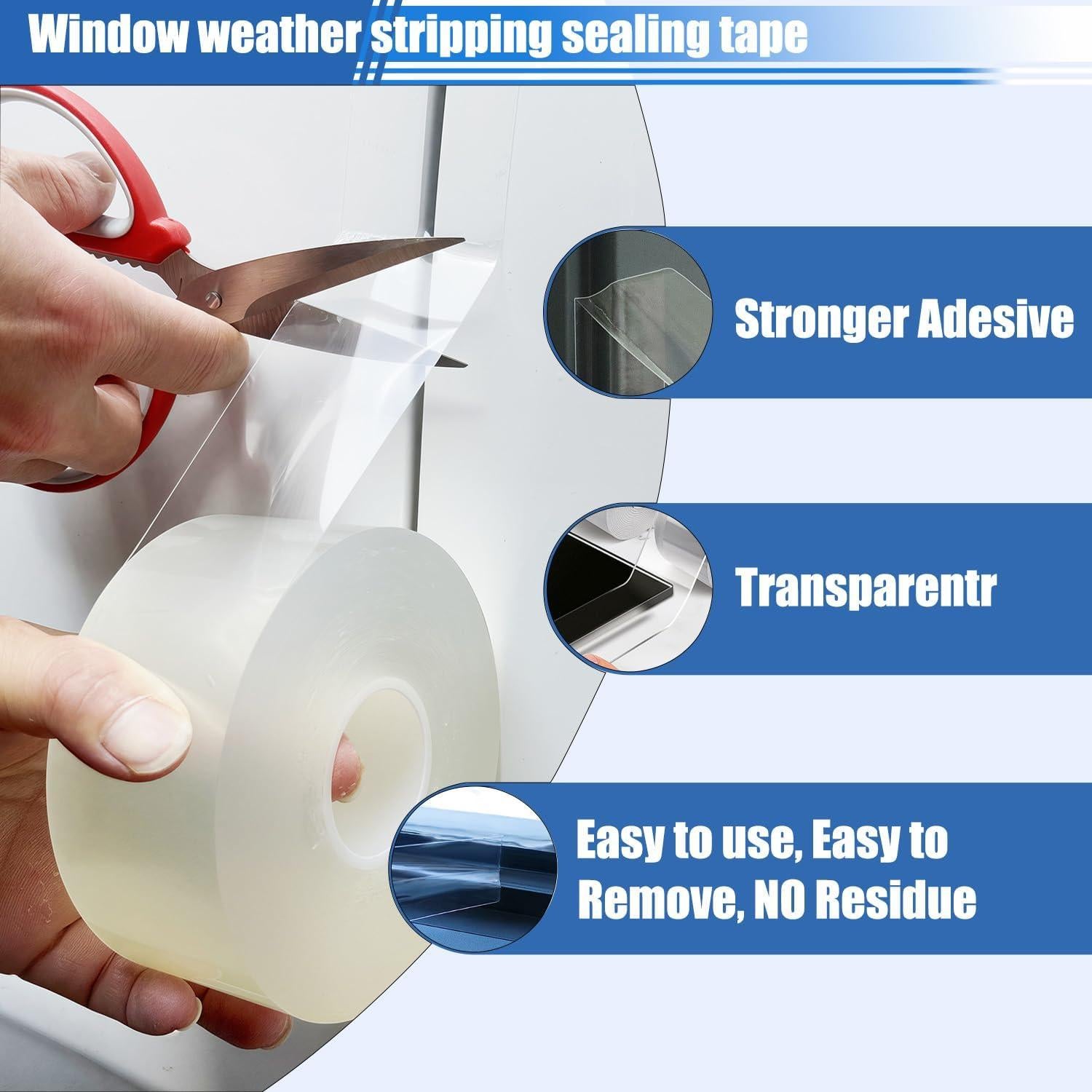 Cinta de Sellado Aislante Marlaaiorg 0.05m x 10.06m Transparente