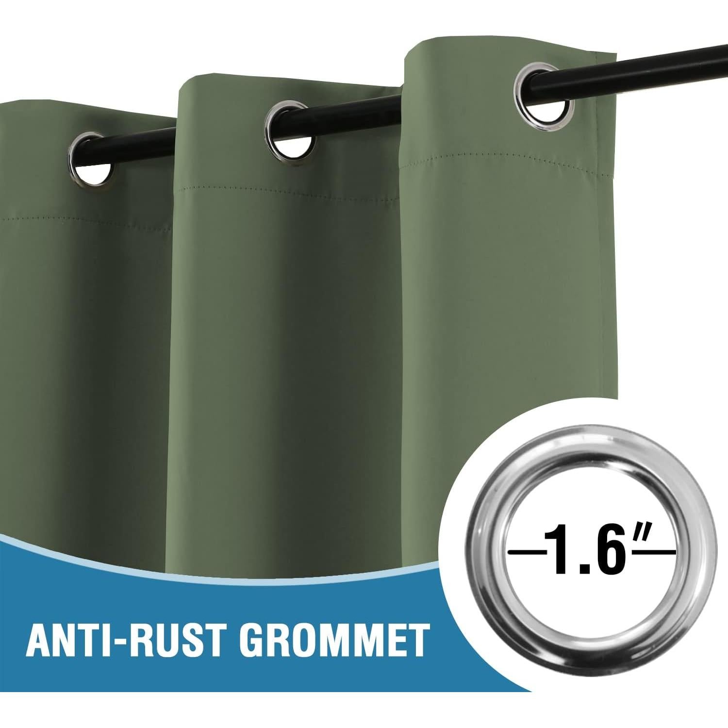 Cortina de Puerta Blackout H.VERSAILTEX 106.68x203.2cm Verde Bronce