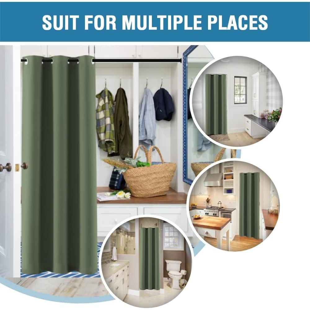 Cortina de Puerta Blackout H.VERSAILTEX 106.68x203.2cm Verde Bronce