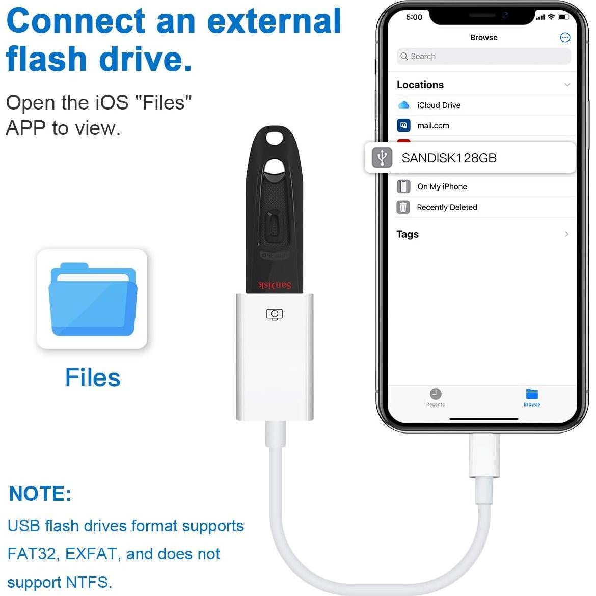 Adaptador de Cámara USB a Lightning WORLDBOYU - Conexión Rápida