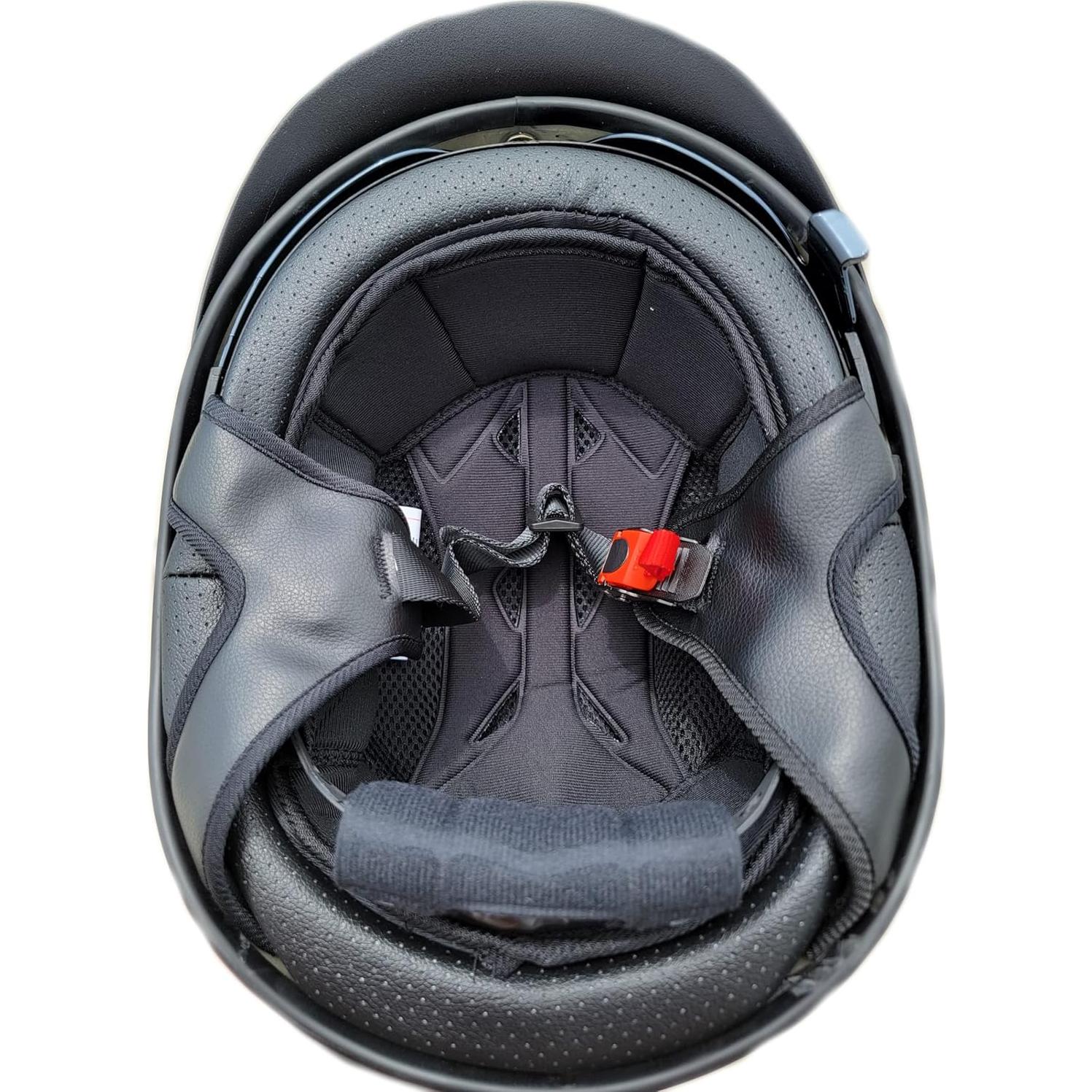 Casco Abierto Vega Guerrero II Negro Brillante 53-54 cm