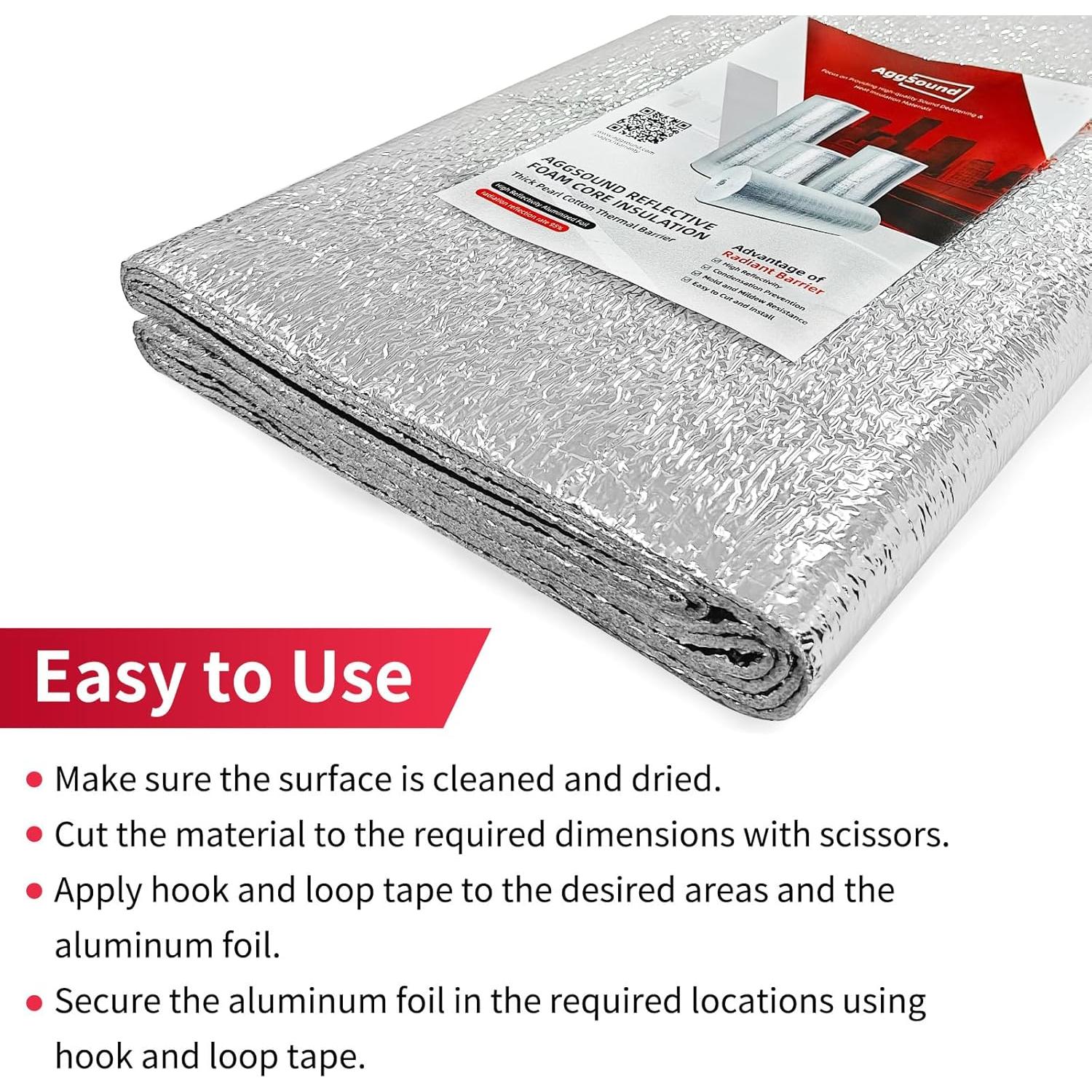 Hojas de Aislamiento Reflectante AggSound 60 cm x 3 m Burbuja