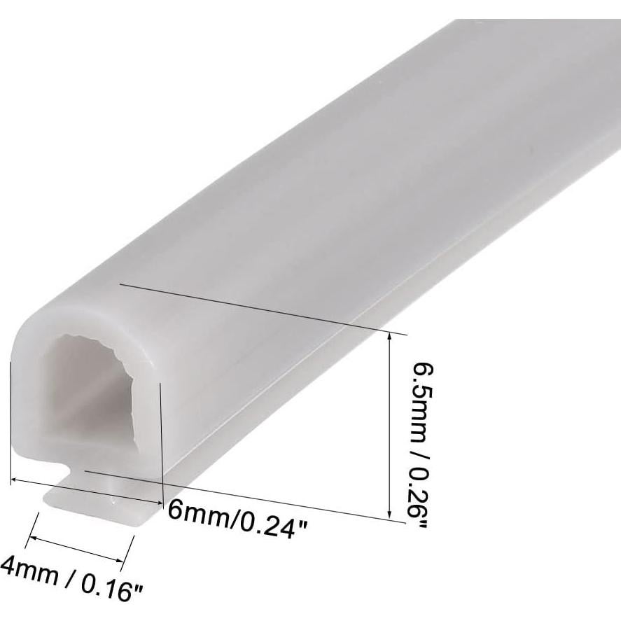 Sello de Burbuja T-Slot uxcell 6.5mm x 1m Gris Silicona