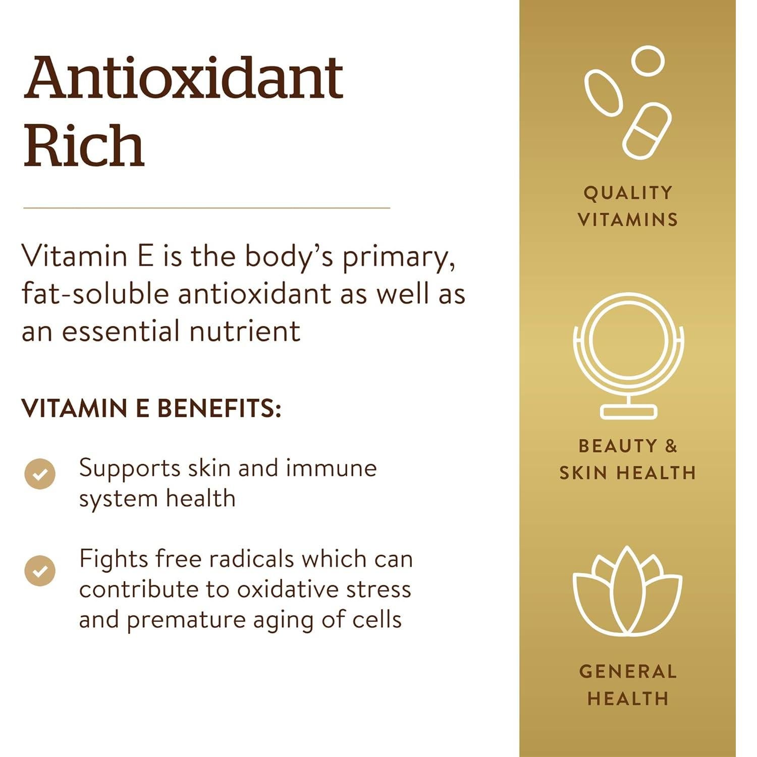 Vitamina E Solgar 670 mg 100 Gelatinas Blandas Antioxidante