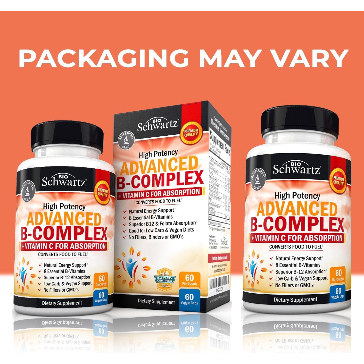 Complejo de Vitamina B y C BioSchwartz - 60 Cápsulas