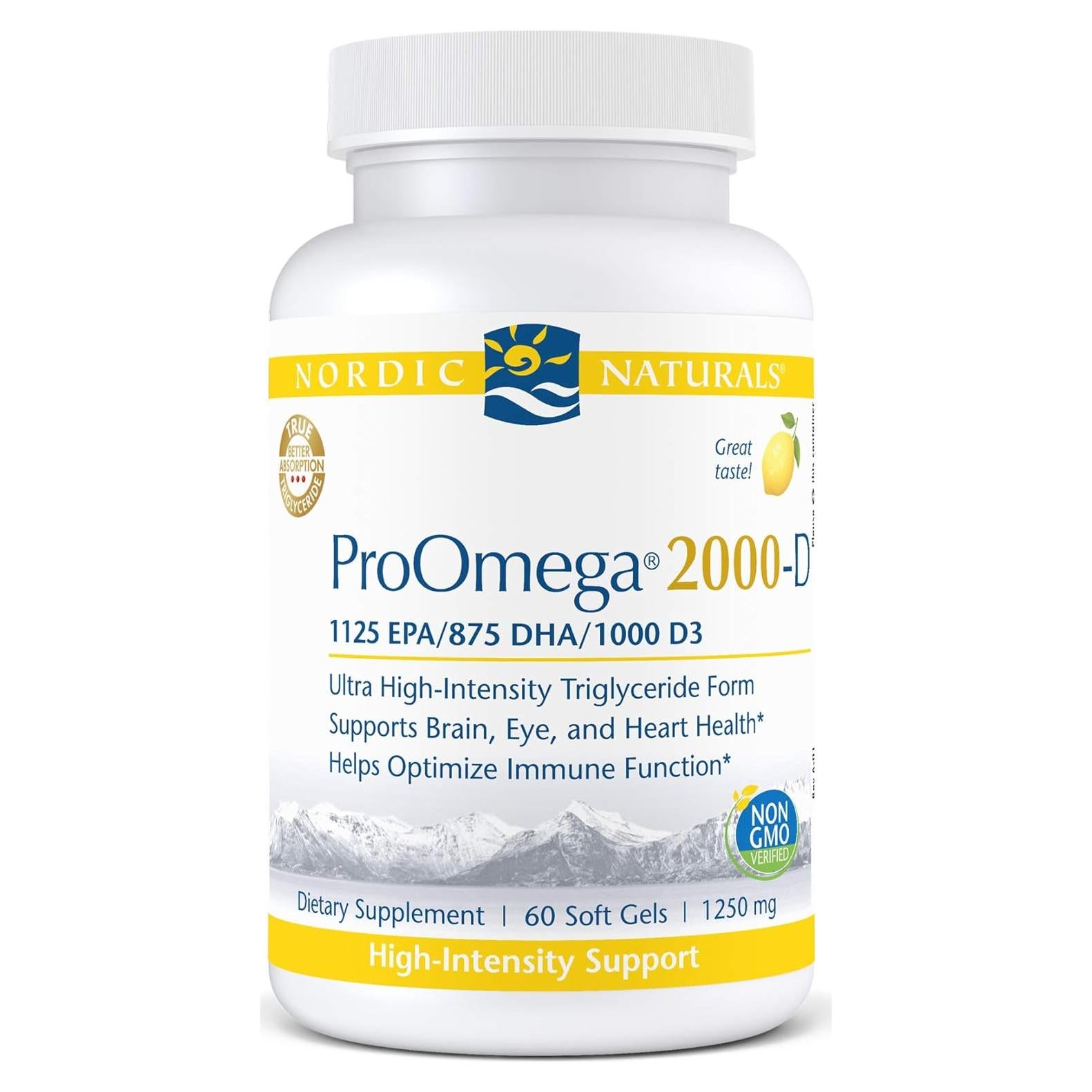 Nordic Naturals ProOmega 2000-D Aceite de Pescado 60 Gelatinas
