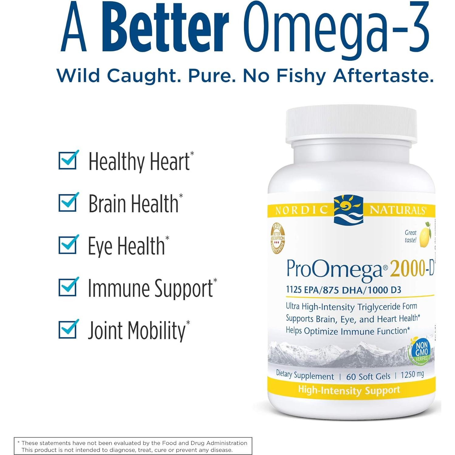 Nordic Naturals ProOmega 2000-D Aceite de Pescado 60 Gelatinas