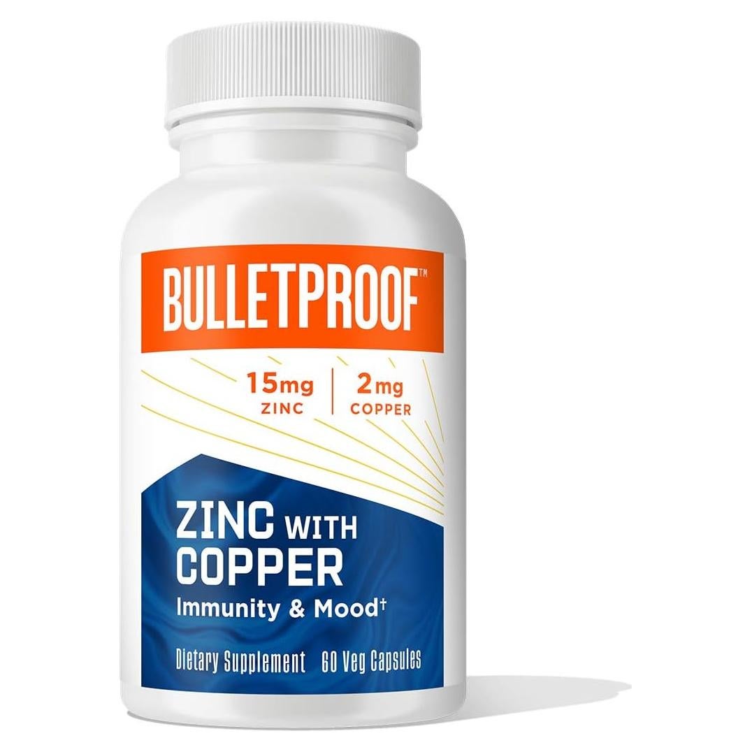 Cápsulas de Zinc y Cobre Bulletproof 60 Unidades Suplemento