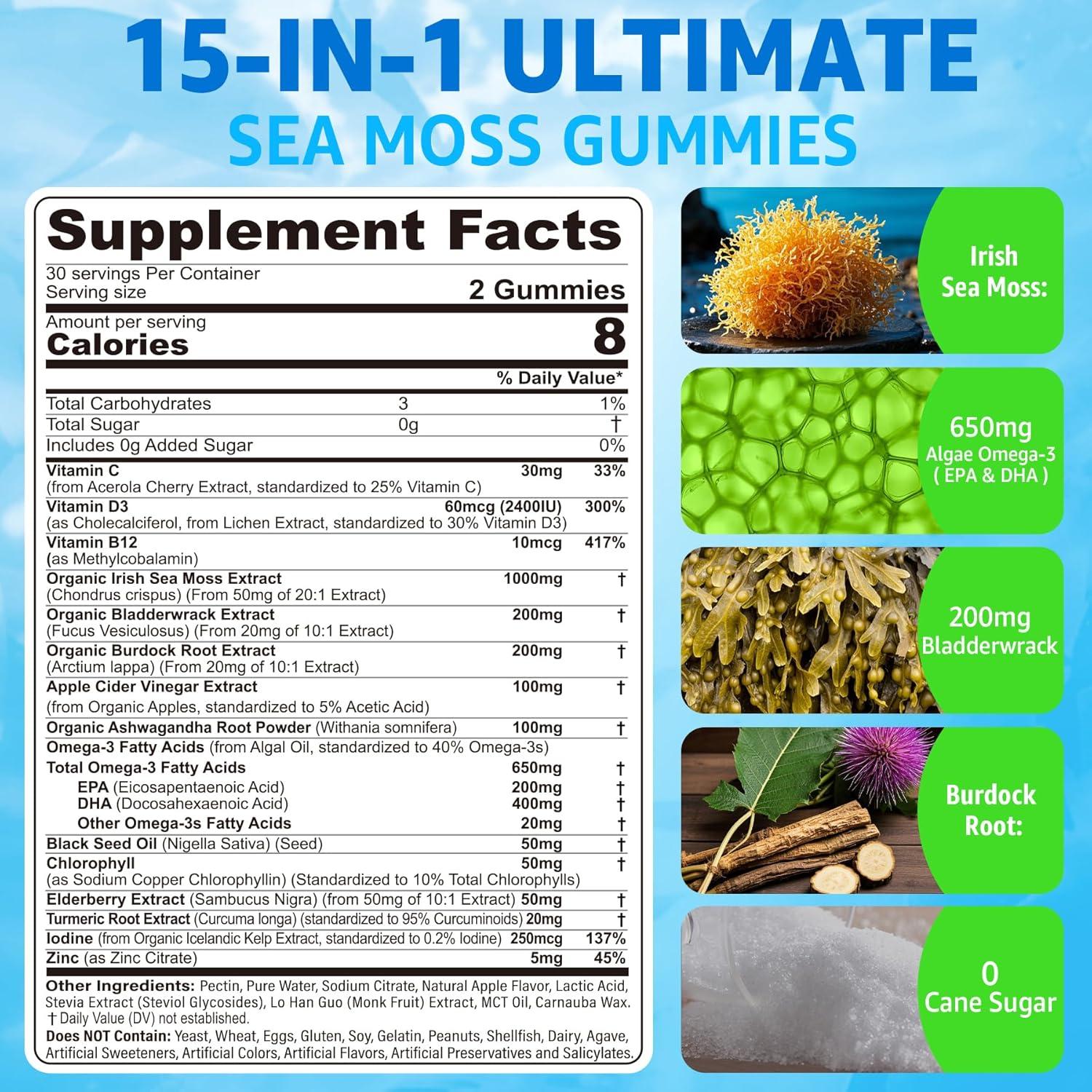 Gomitas de Musgo Marino Nextdia 60 Unidades Veganas Omega-3