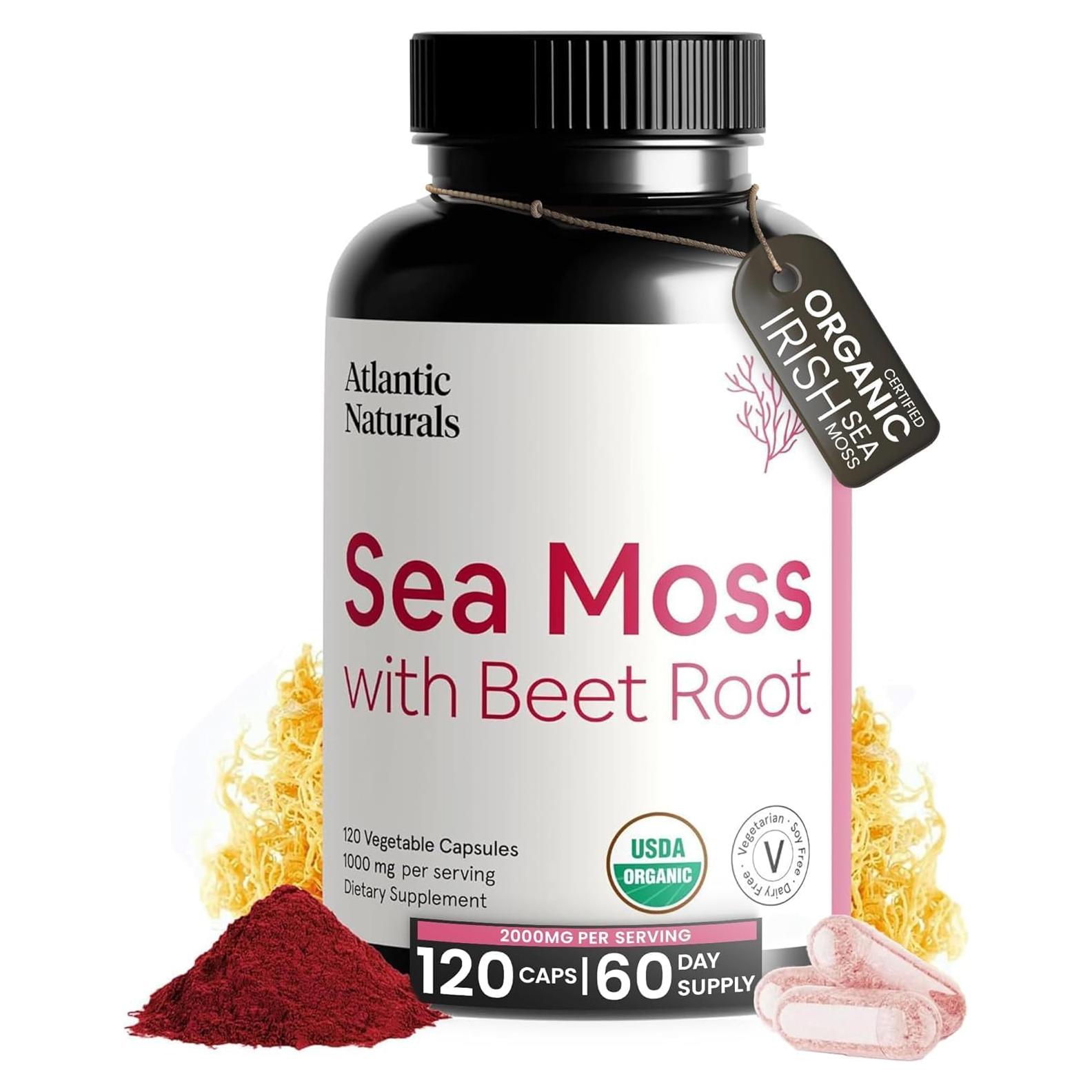 Cápsulas de Musgo Marino Irlandés Premium con Remolacha - 120 ct