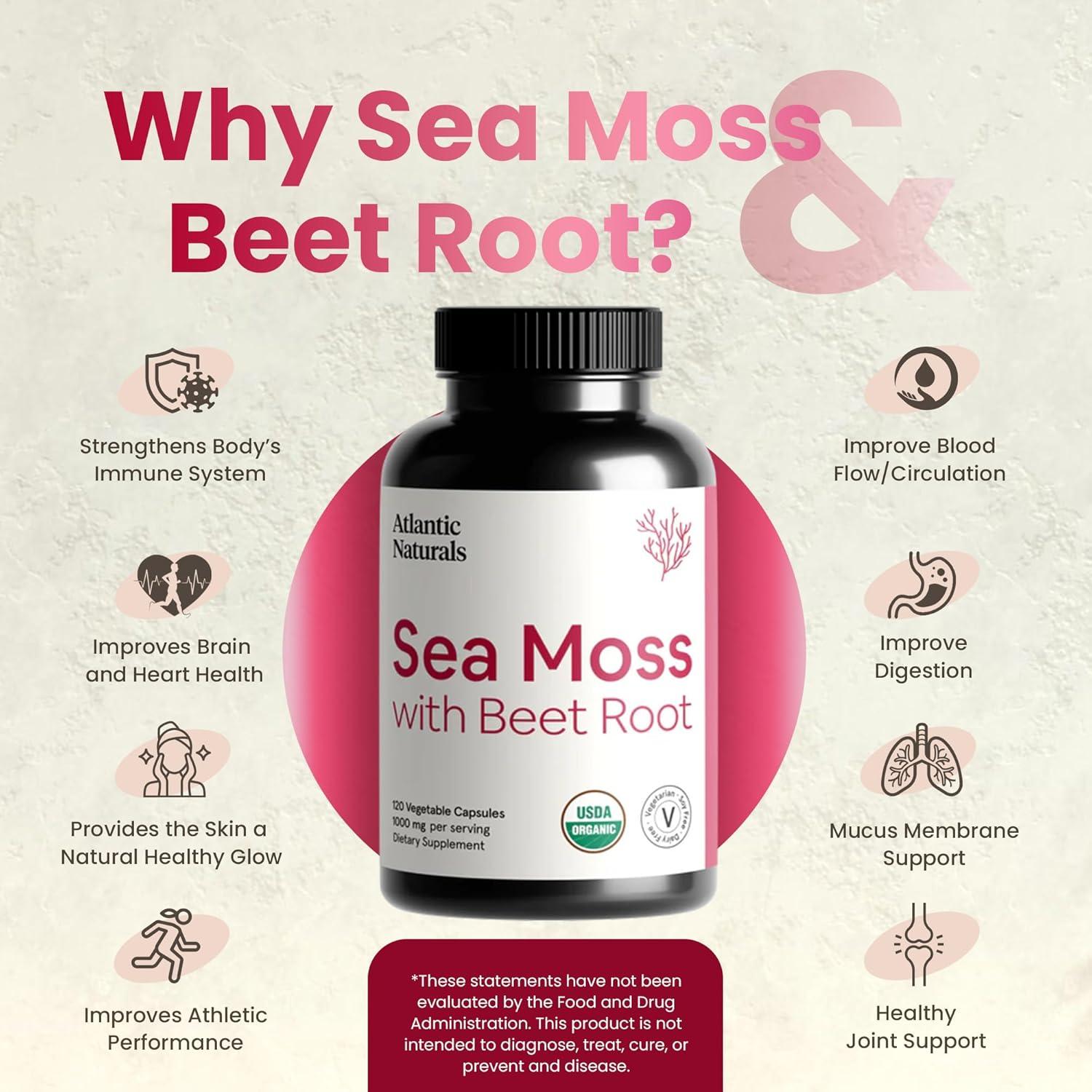 Cápsulas de Musgo Marino Irlandés Premium con Remolacha - 120 ct