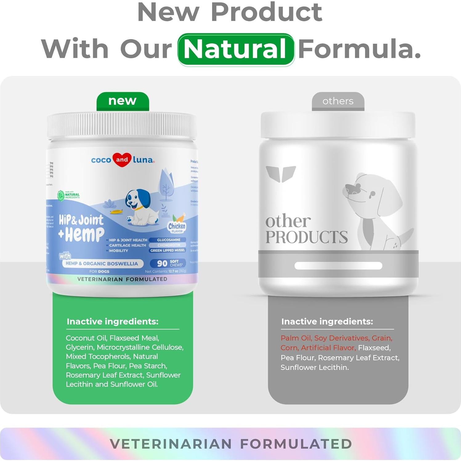 Suplemento para Caderas y Articulaciones Perros Coco y Luna - 90 Masticables