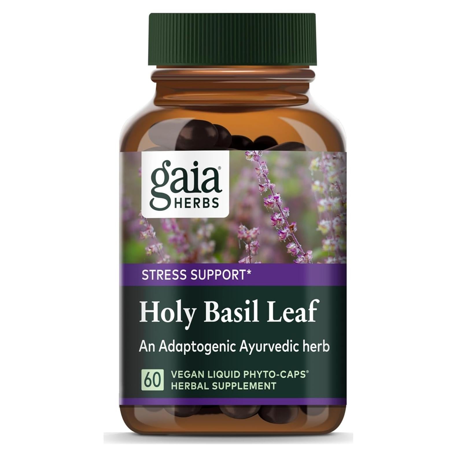 Cápsulas de Albahaca Sagrada Gaia Herbs - 60 Veganas