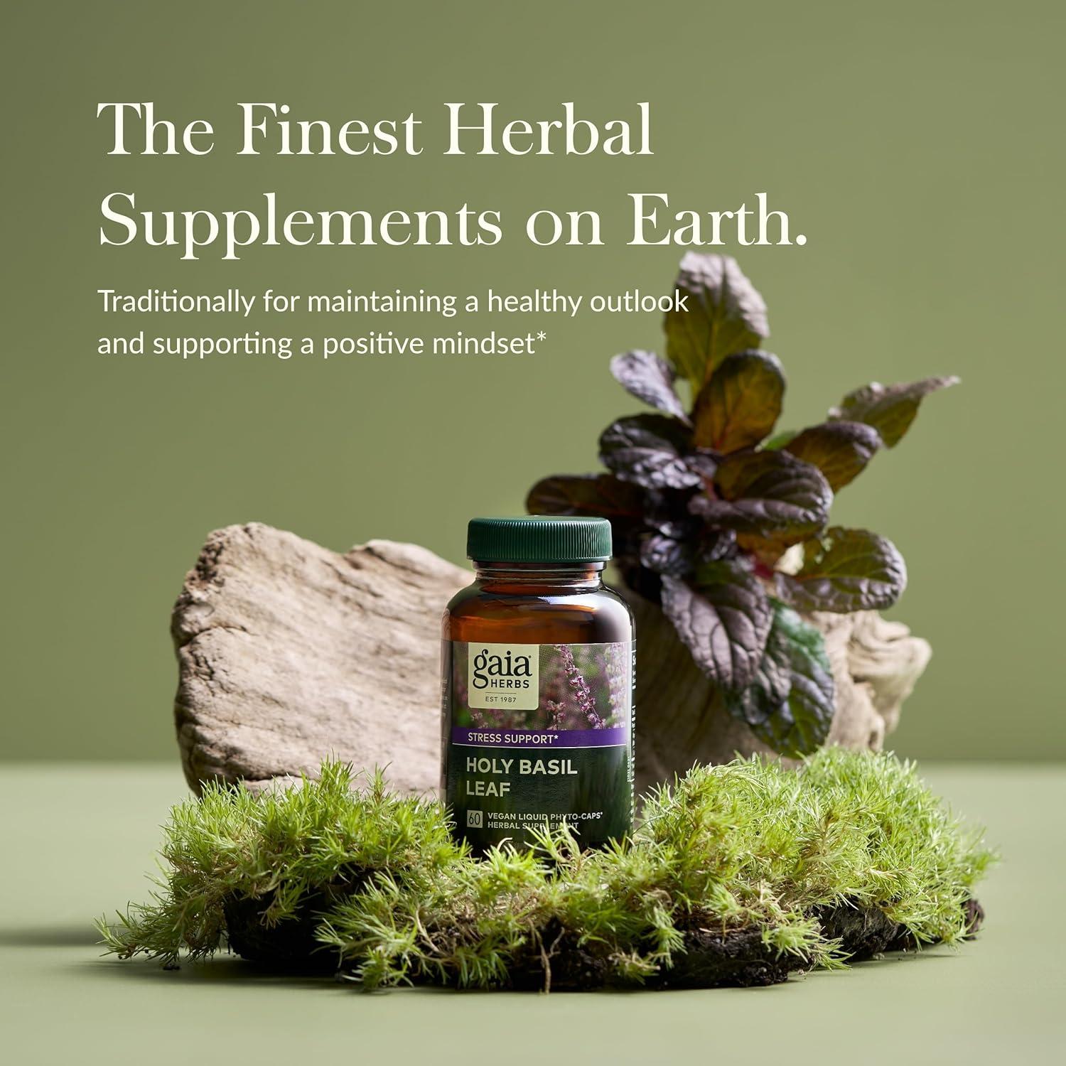 Cápsulas de Albahaca Sagrada Gaia Herbs - 60 Veganas