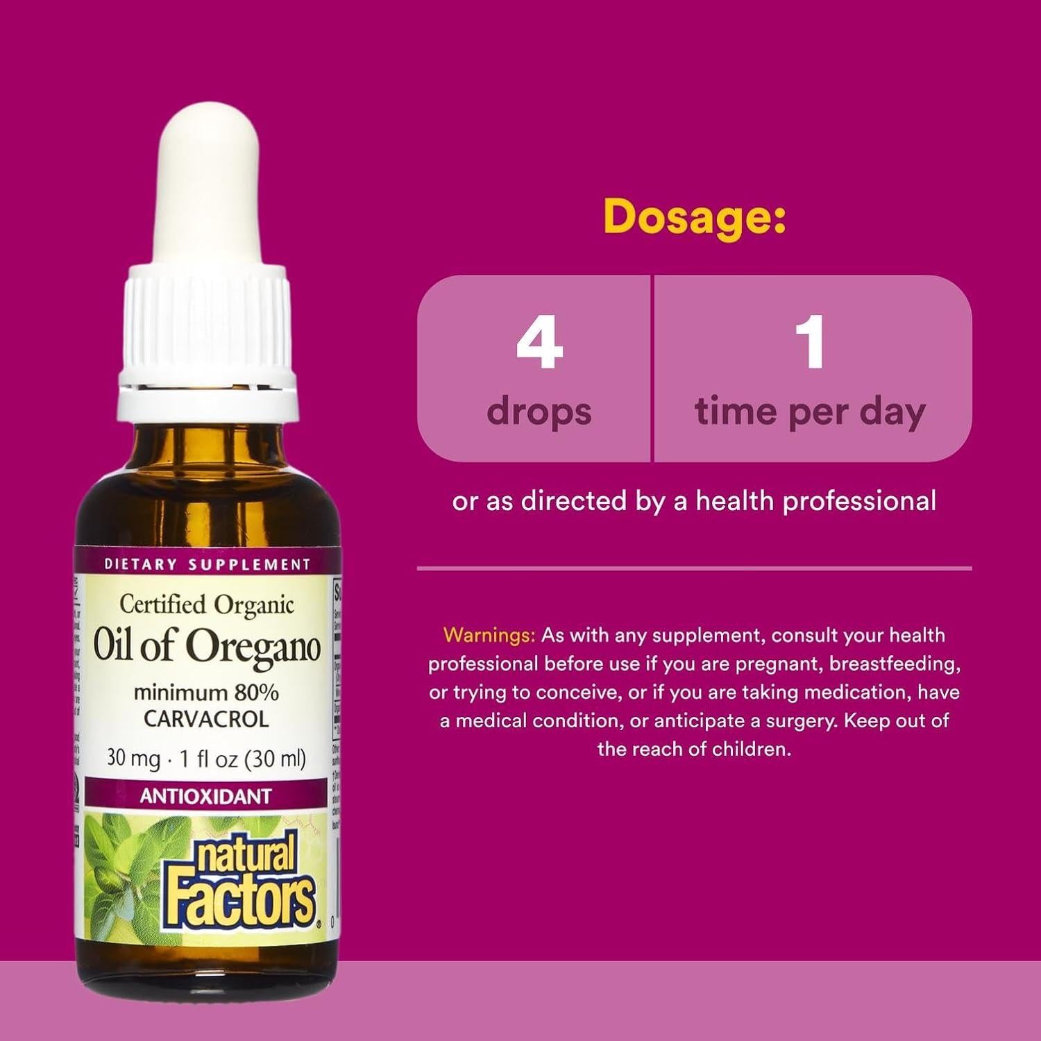 Aceite de Orégano Orgánico Certificado 30 ml - Factores Naturales