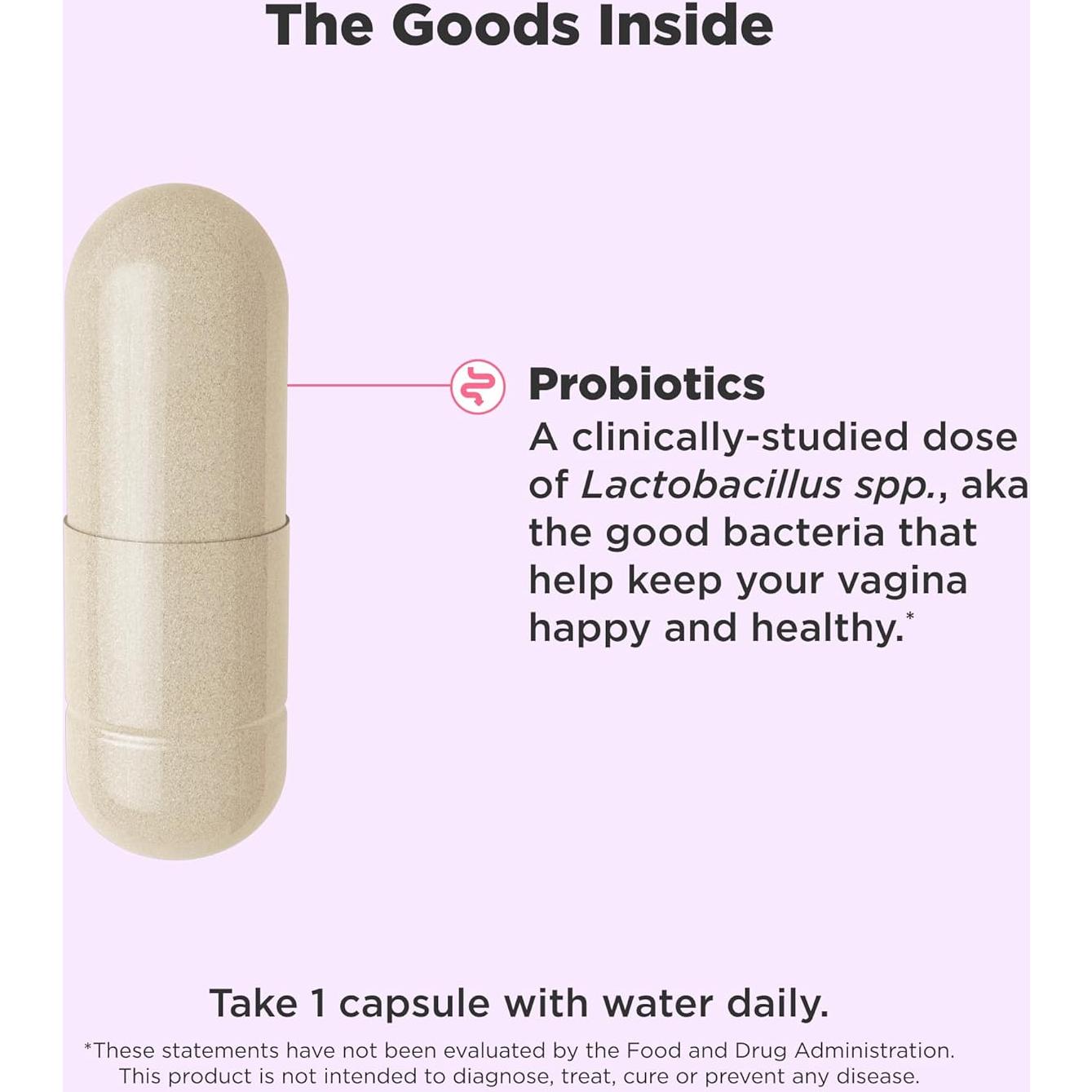 Cápsulas OLLY Happy Hoo-Ha Probioticos Salud Vaginal 25 Unidades