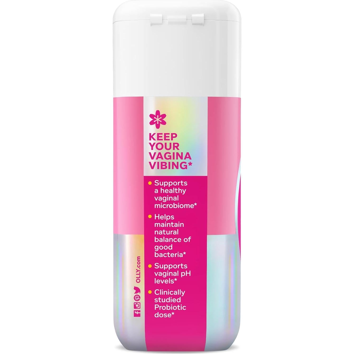 Cápsulas OLLY Happy Hoo-Ha Probioticos Salud Vaginal 25 Unidades