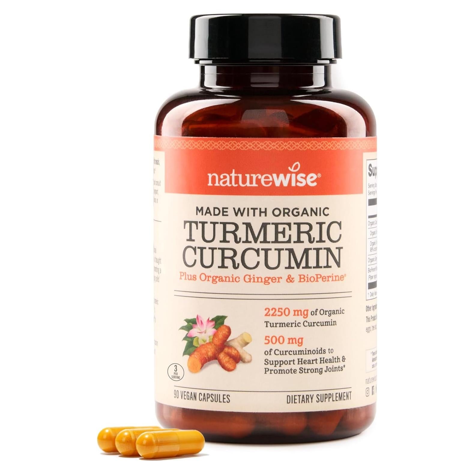 NatureWise Cúrcuma Curcumina 2250mg 90 Cápsulas Veganas
