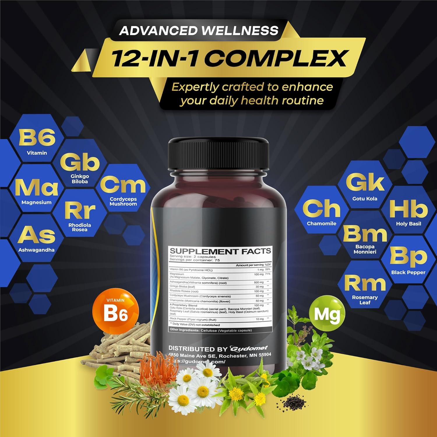 Suplemento Bienestar Cerebral GUDOMET 150 Cápsulas Veganas