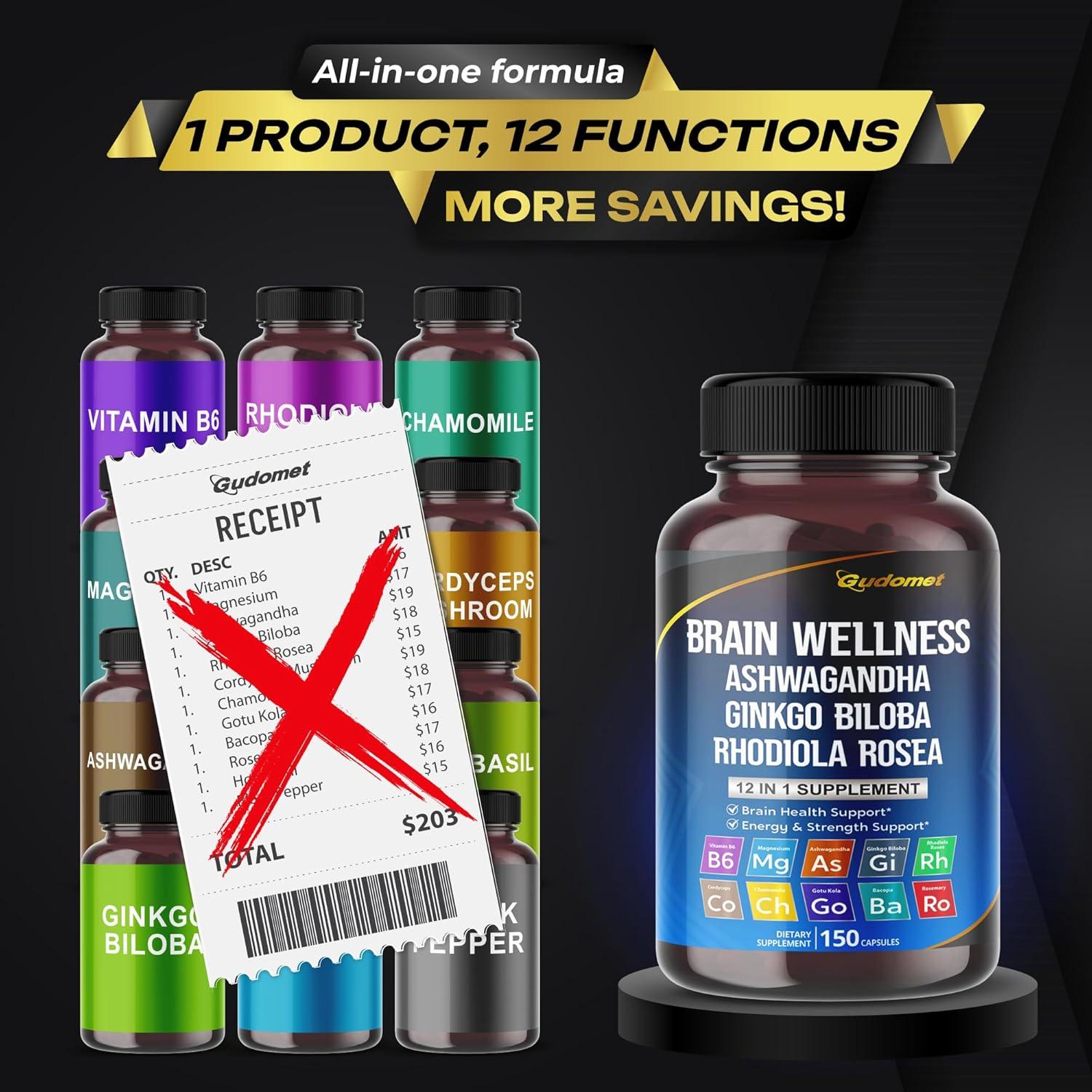 Suplemento Bienestar Cerebral GUDOMET 150 Cápsulas Veganas