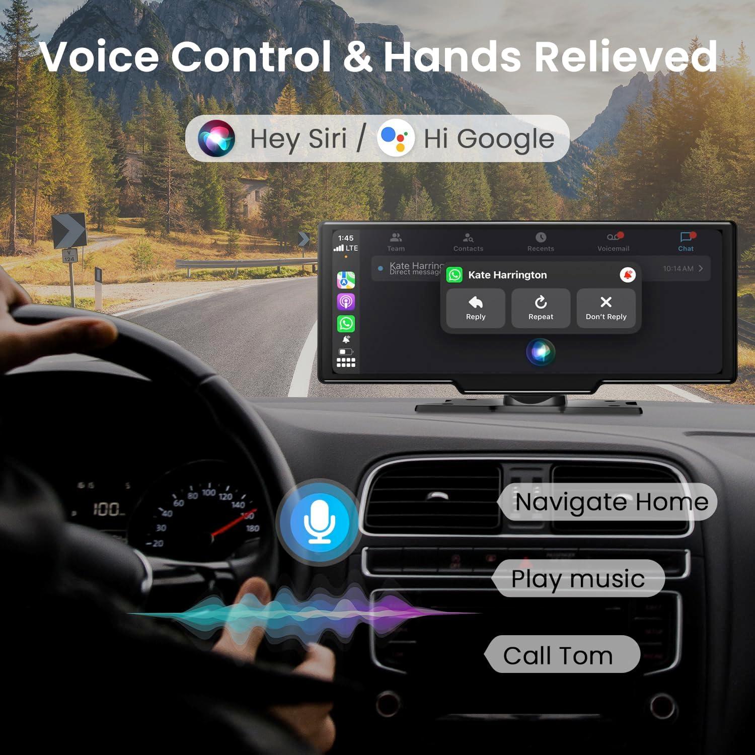 Estéreo de coche Rionhex 10.26" CarPlay y Android Auto