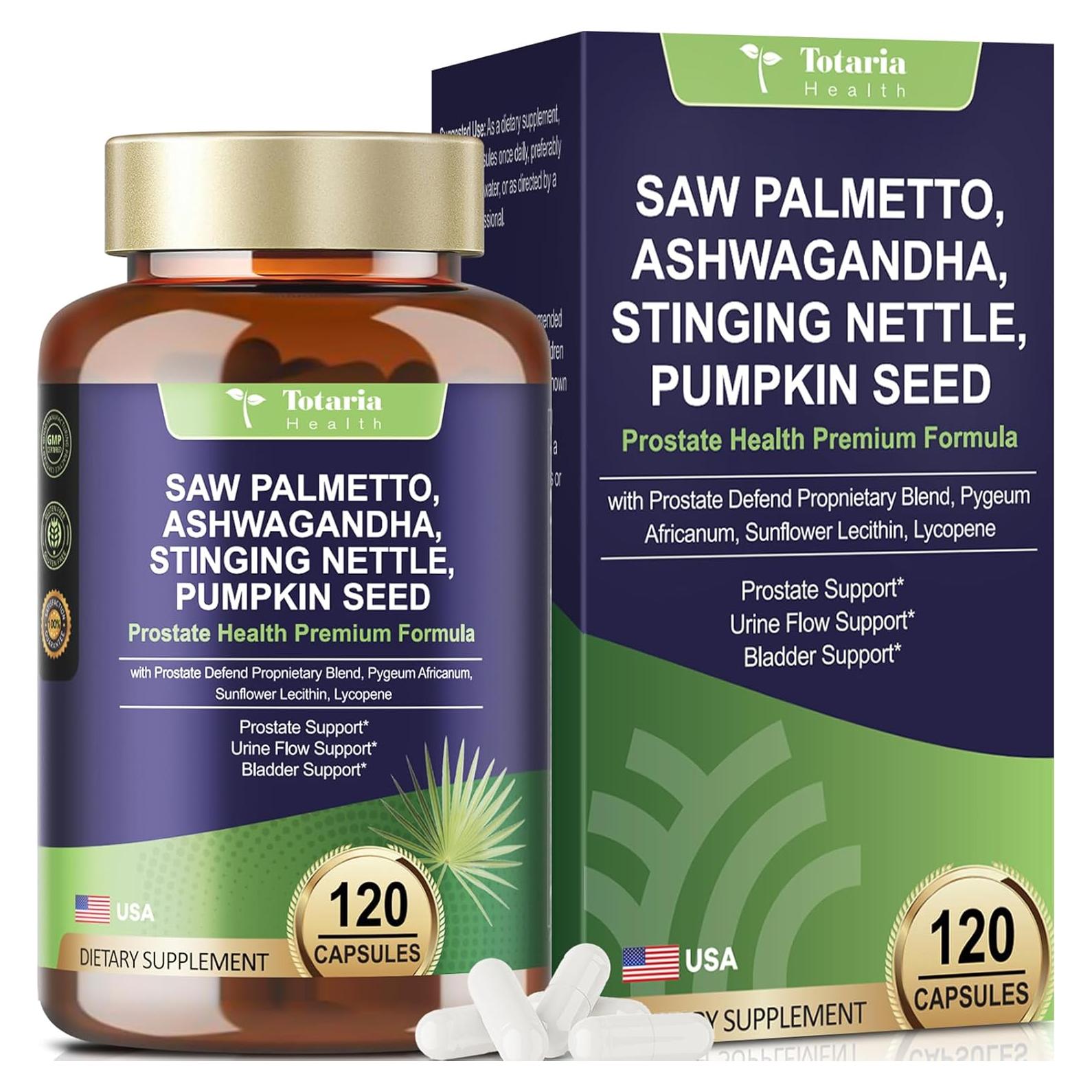 Suplemento Prostático Orgánico Totaria - Palmetto Sábila 120 Cápsulas