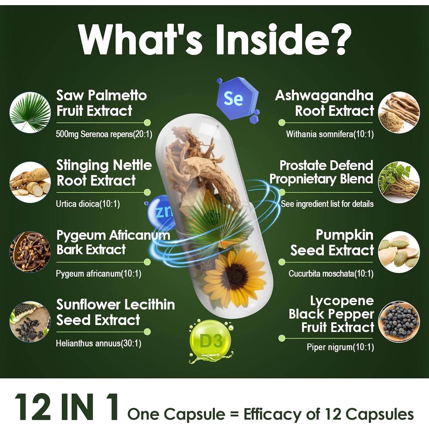 Suplemento Prostático Orgánico Totaria - Palmetto Sábila 120 Cápsulas