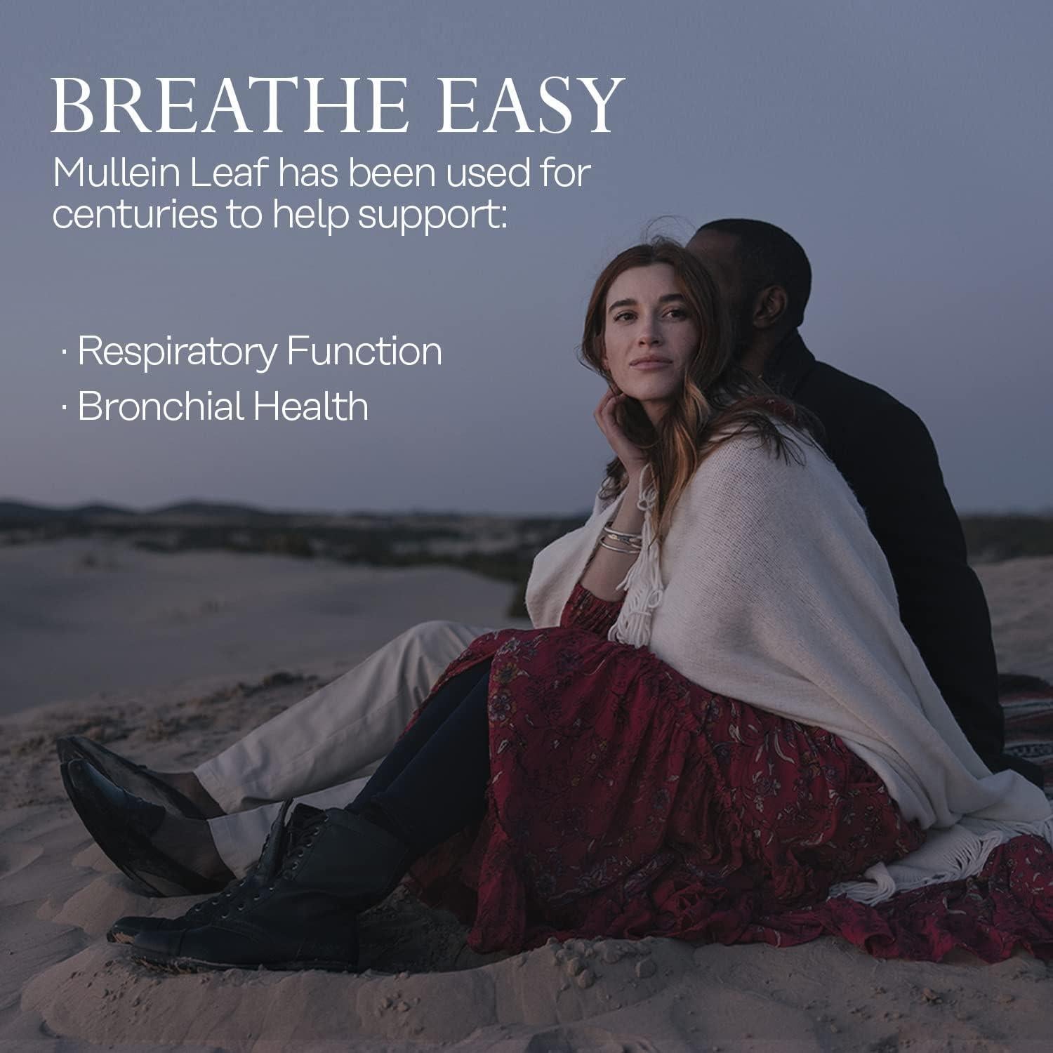 Suplemento Herbal Hoja de Mullein Solaray 330mg 100 VegCaps