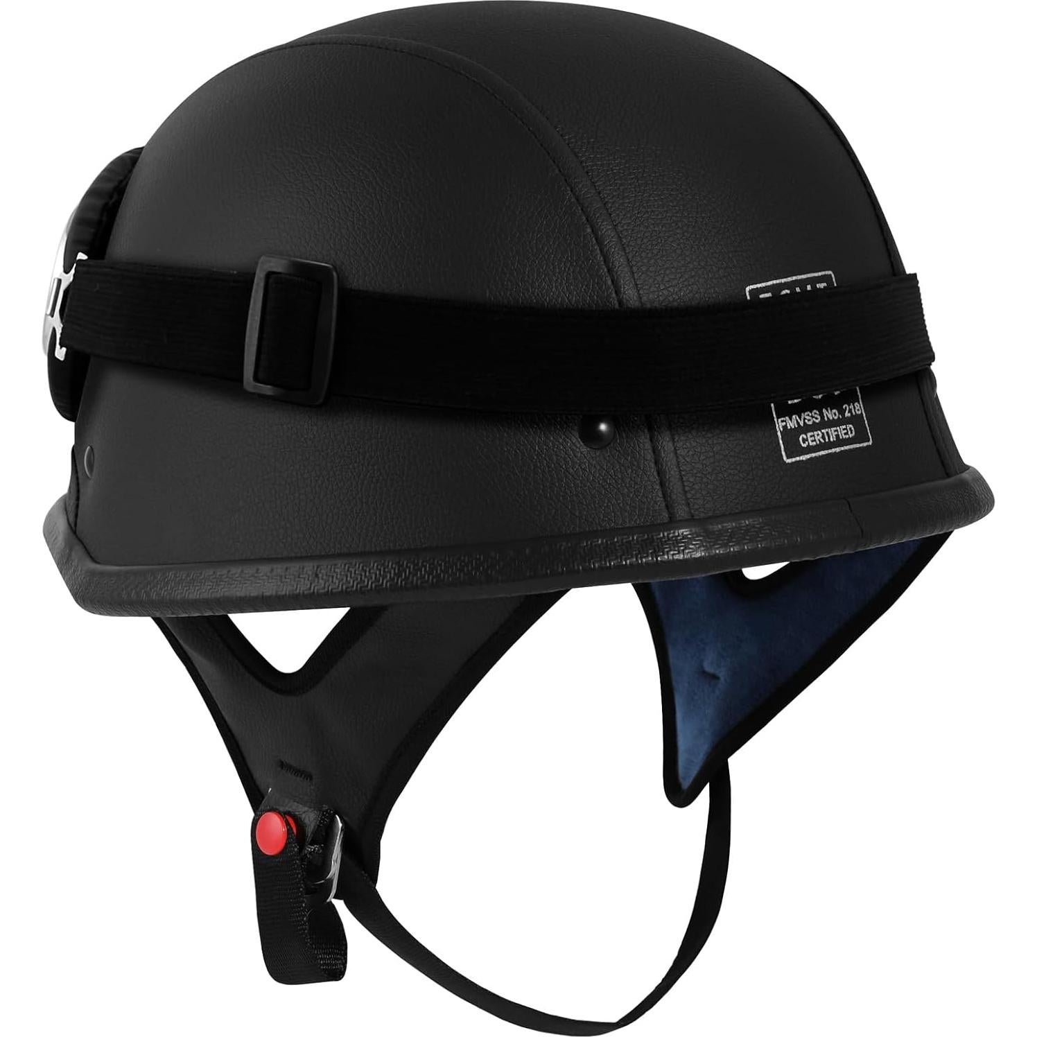 Casco de Motocicleta XFMT GMHELMET Grande Cuero Negro