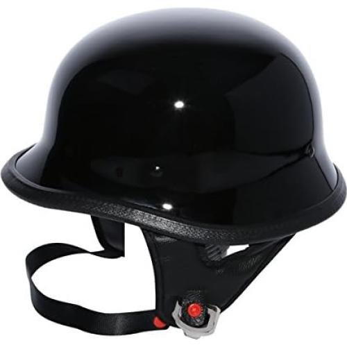 Casco de Motocicleta TCMT Dot Mediano Negro Brillante