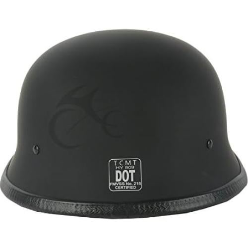 Casco de Moto TCMT DOT Grande Negro Mate para Cruiser