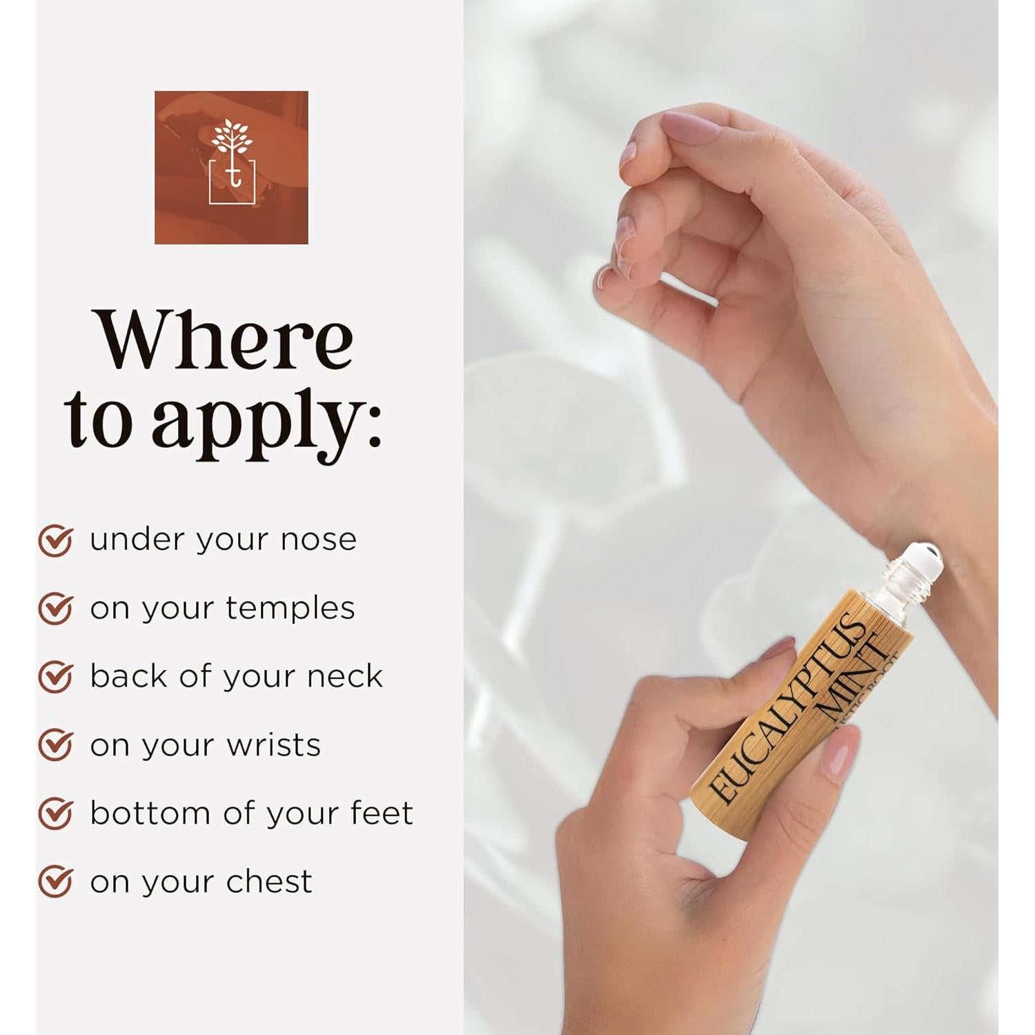 Aceite Esencial Roll-On Eucalipto y Menta 10ml Soulistic Root