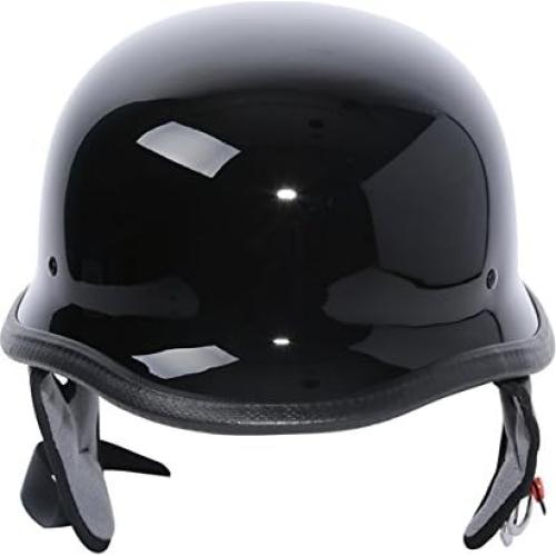 Casco TCMT Dot Adulto Negro Brillante Mediano para Moto
