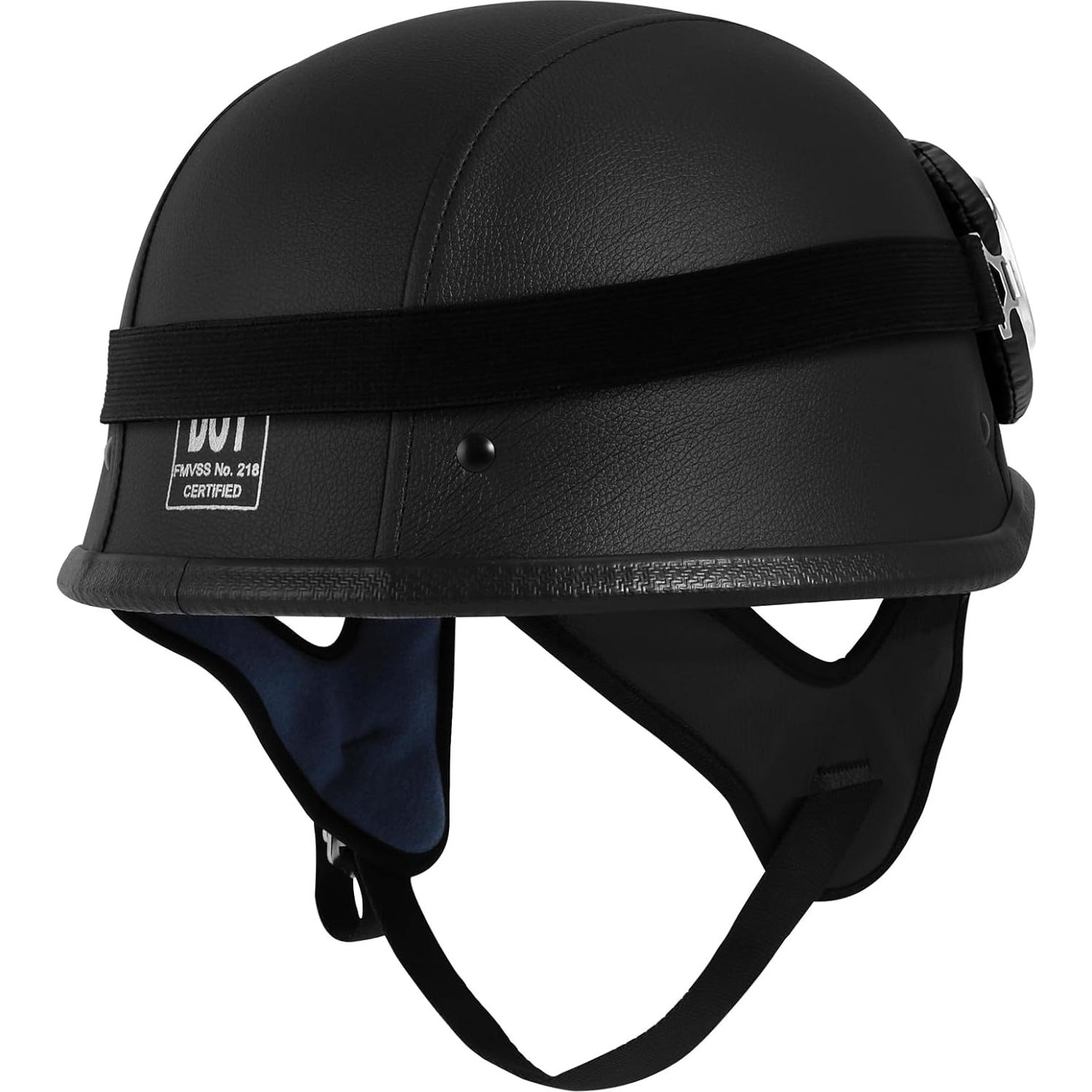 Casco TCMT Dot Adulto Medio Motocicleta + Gafas Estilo D