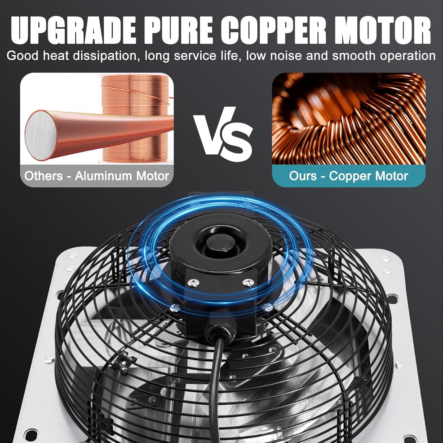 Ventilador de Escape Criditpid 7 Pulgadas 760 CFM Control Velocidad