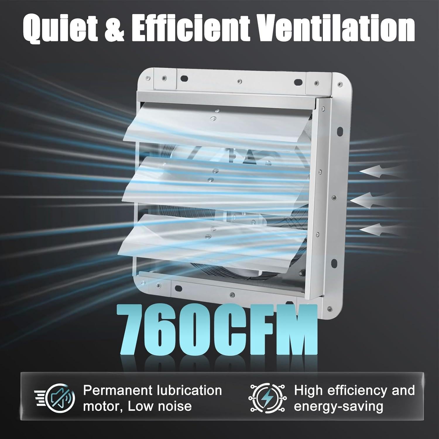 Ventilador de Escape Criditpid 7 Pulgadas 760 CFM Control Velocidad