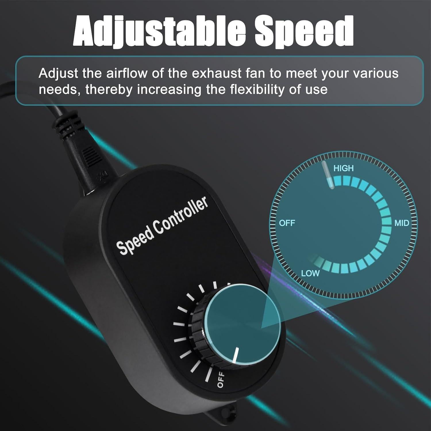 Ventilador de Escape Criditpid 7 Pulgadas 760 CFM Control Velocidad