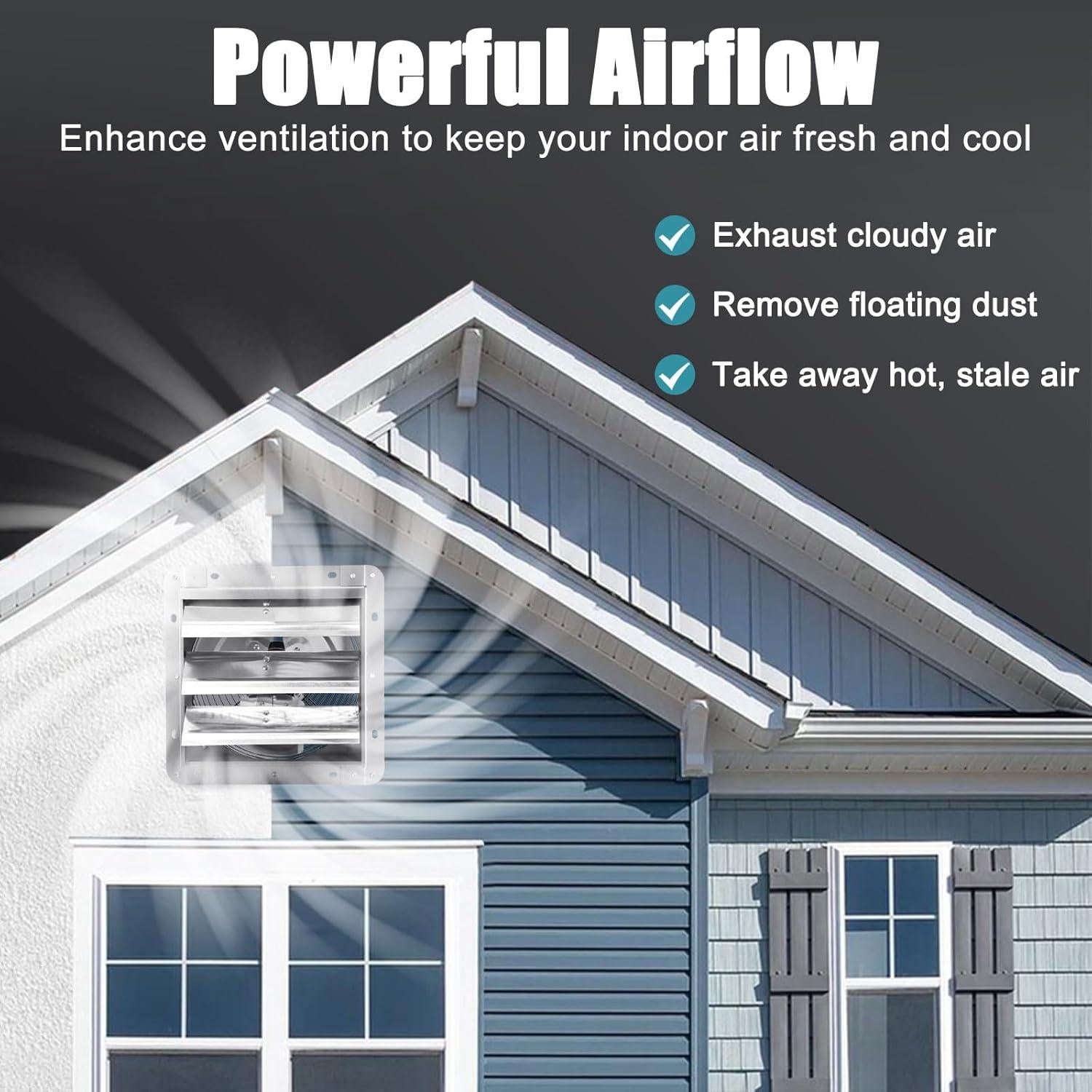 Ventilador de Escape Criditpid 7 Pulgadas 760 CFM Control Velocidad