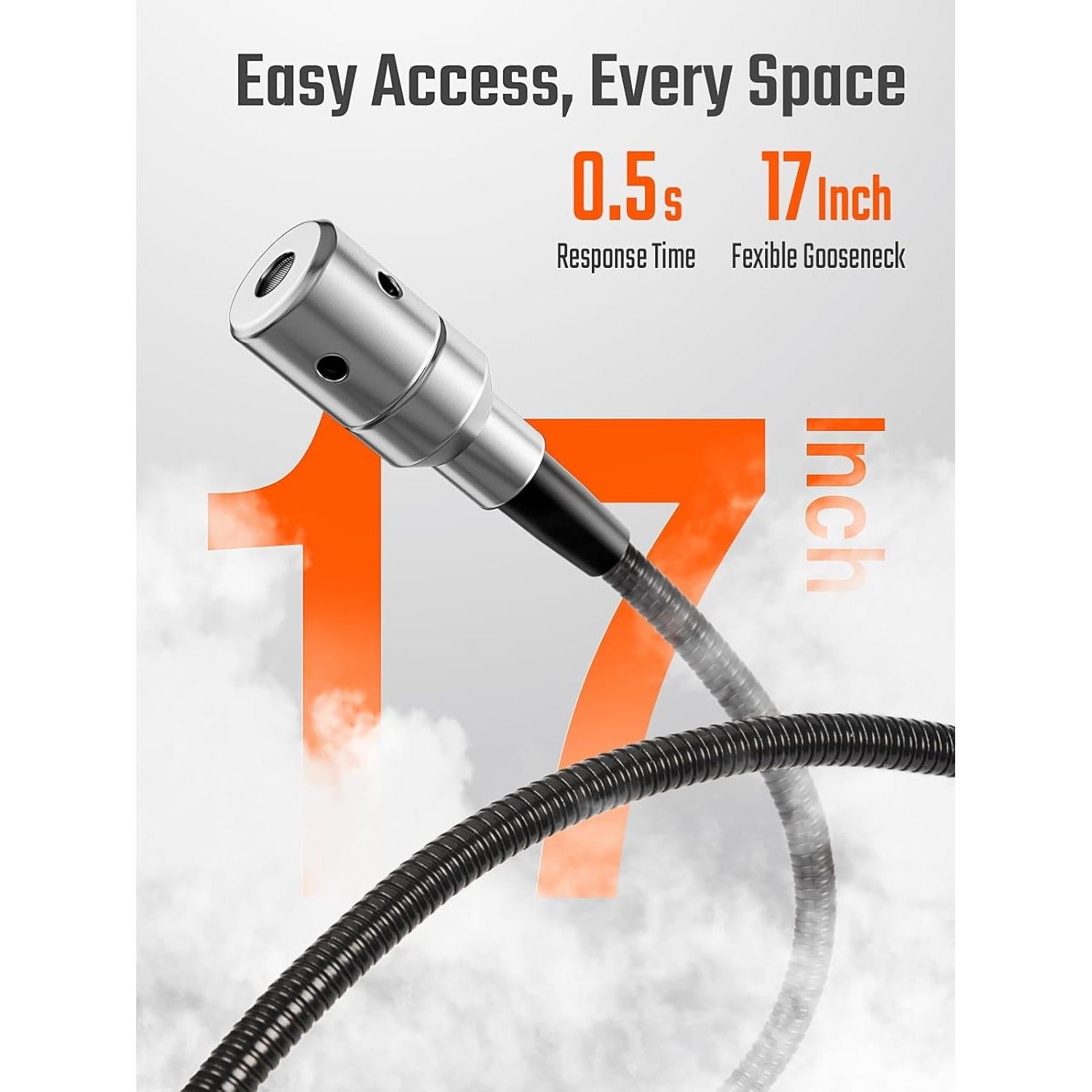 Detector de Fugas de Gas TOPTES PT520A+ Recargable 43.5 cm