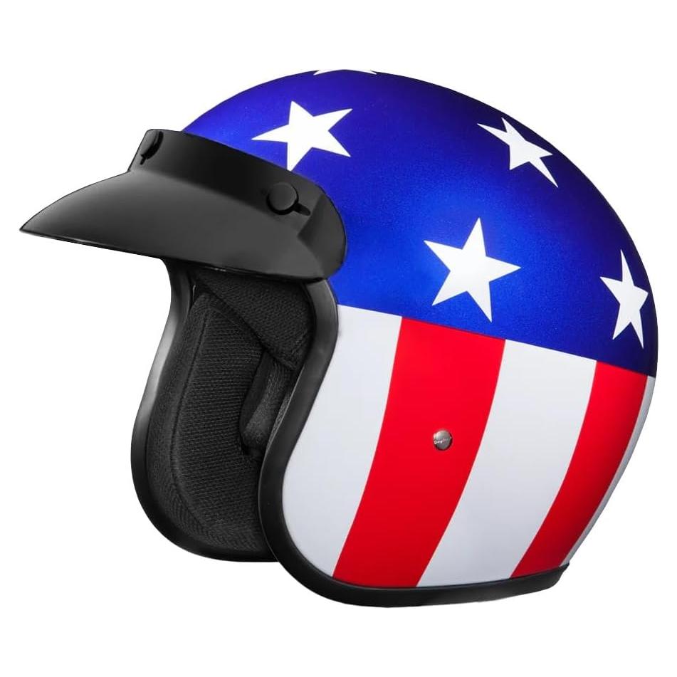 Casco Daytona 3/4 Abierto para Motocicleta - Verde Brillante