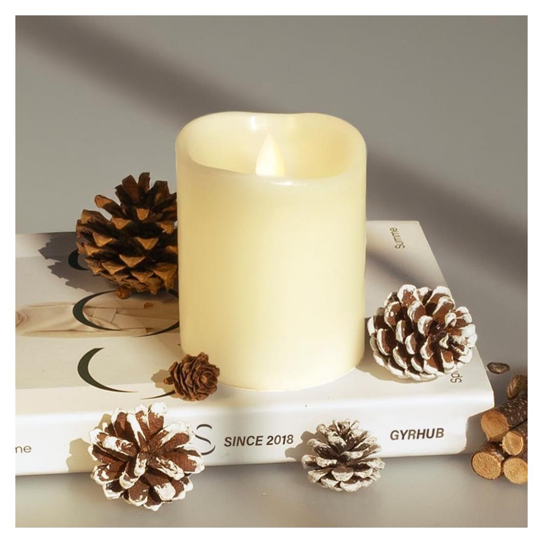 Vela LED Sin Llama GyrHub 10cm Efecto Realista Marfil