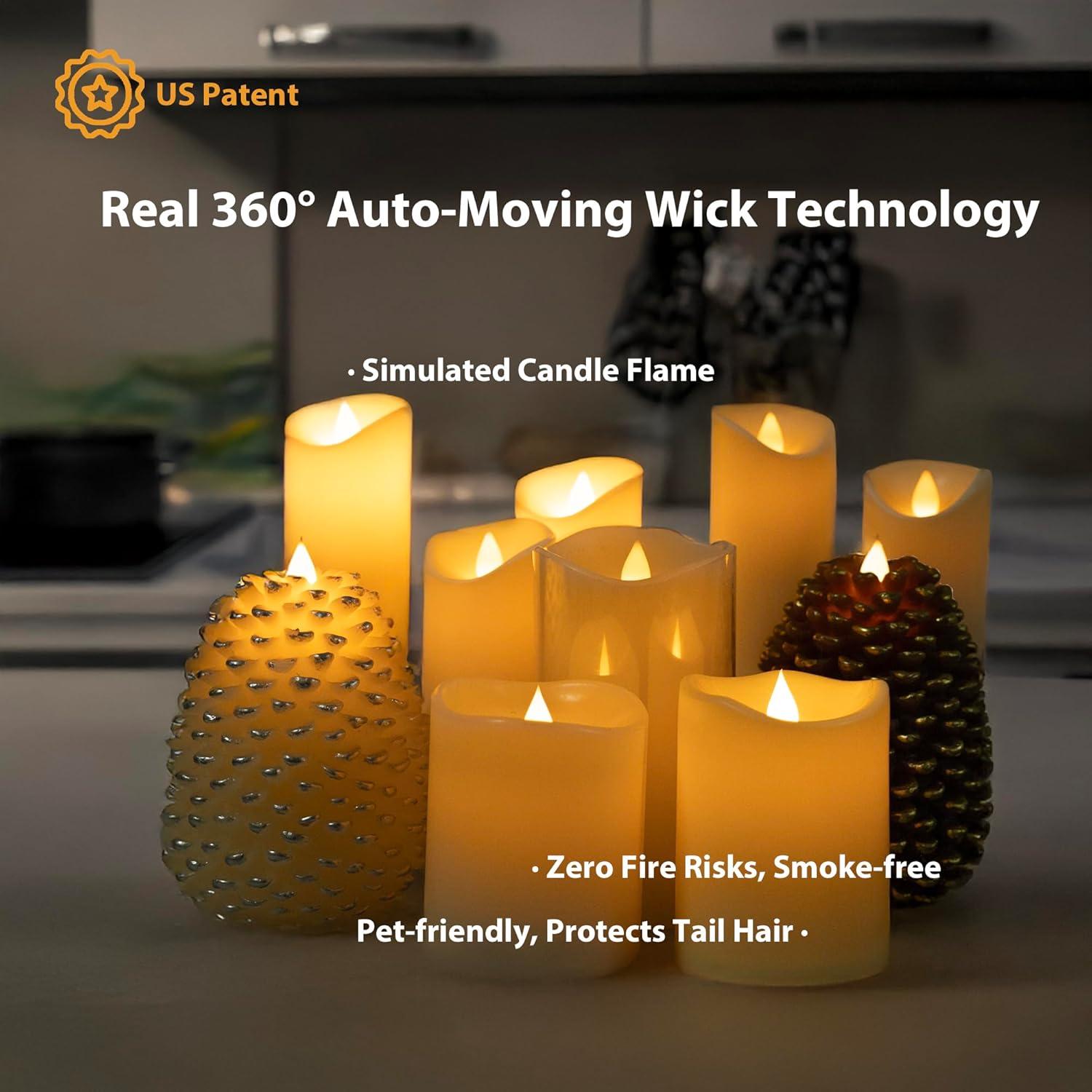 Vela LED Sin Llama GyrHub 10cm Efecto Realista Marfil