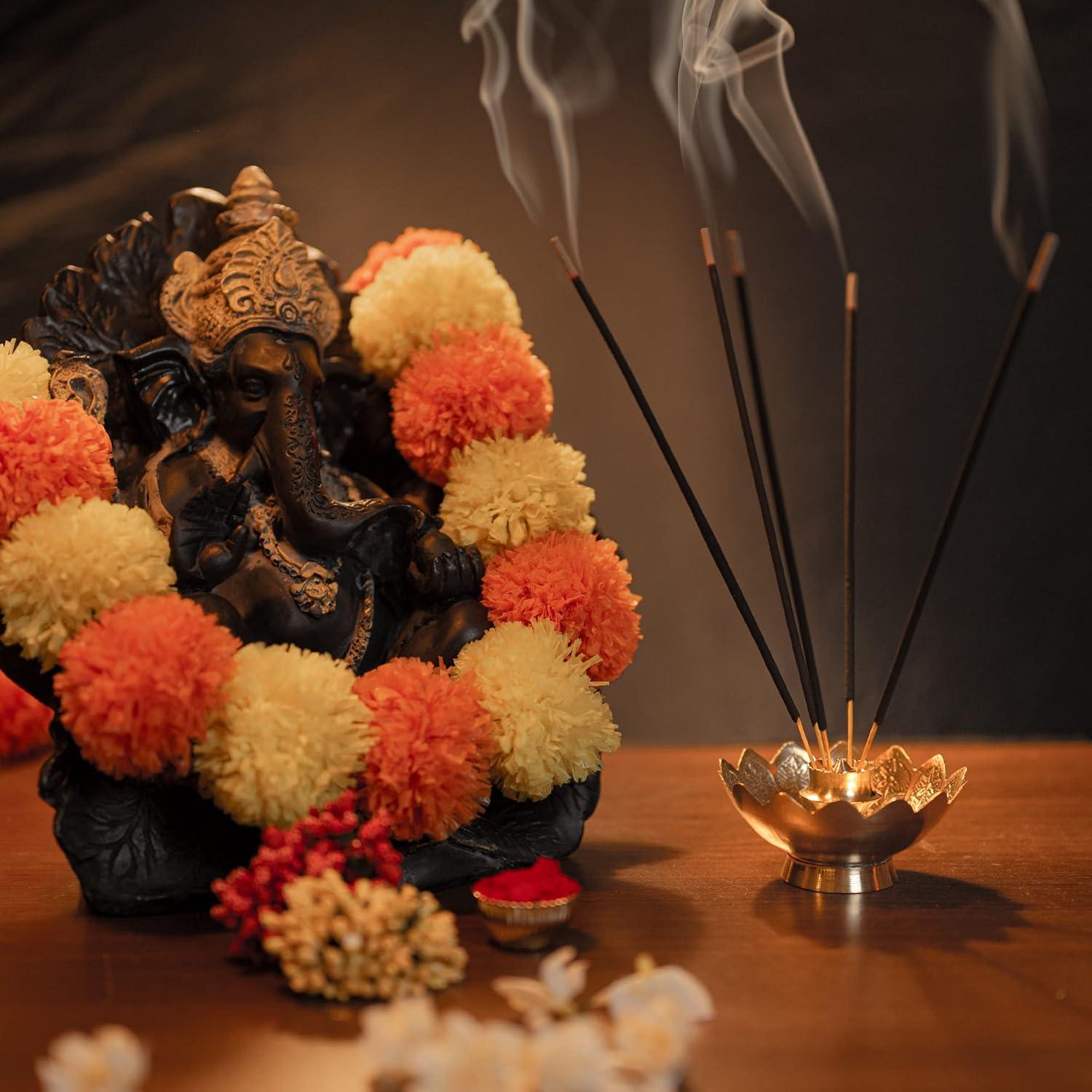 Soporte de Incienso de Latón Aditri Creation Loto 7.62 cm