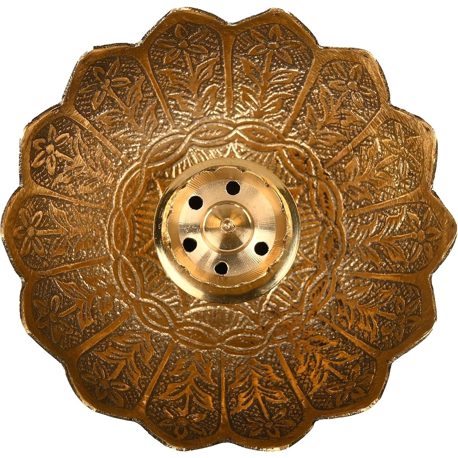 Soporte de Incienso de Latón Aditri Creation Loto 7.62 cm