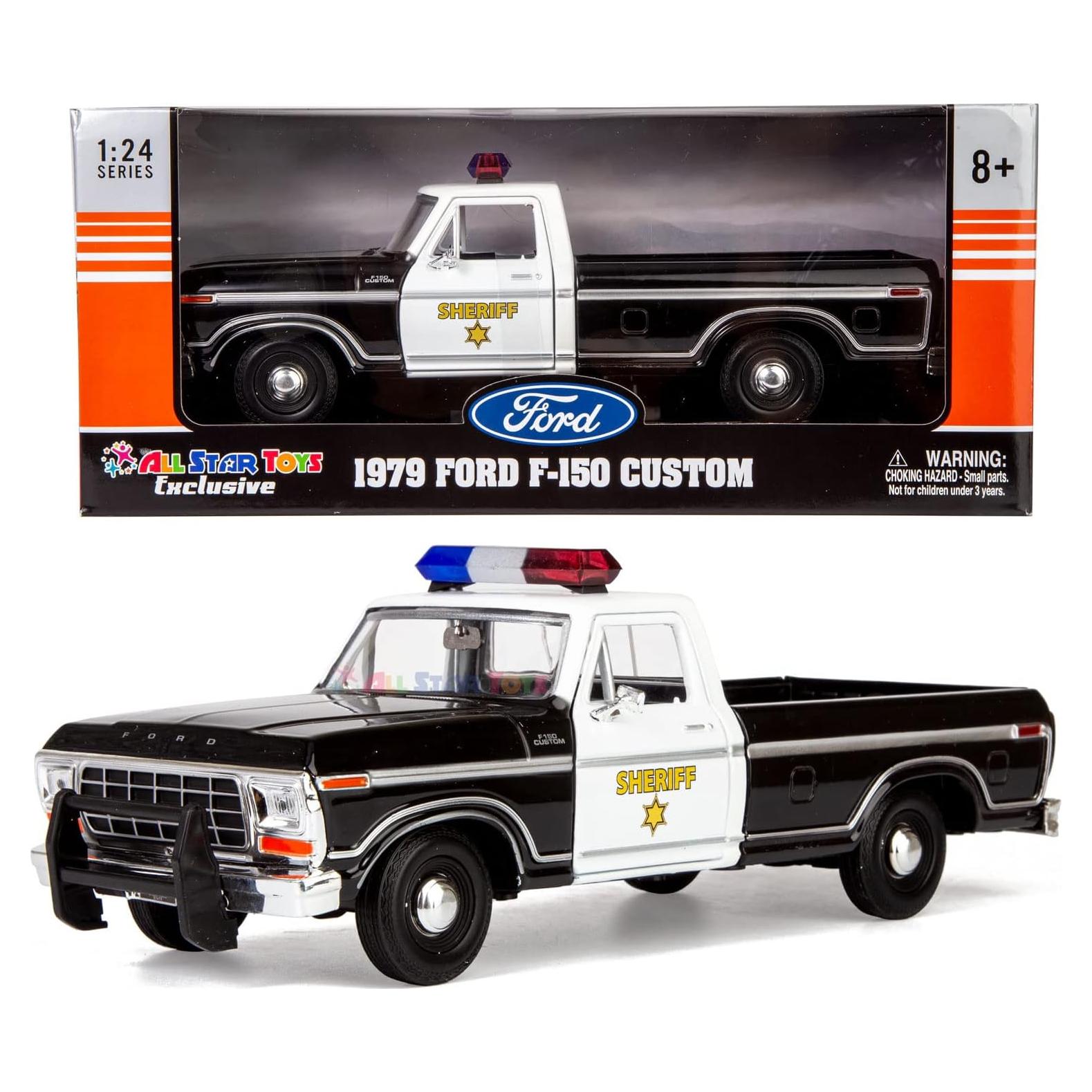 Camioneta de Sheriff Ford F-150 1979 Motormax 1:24 Diecast