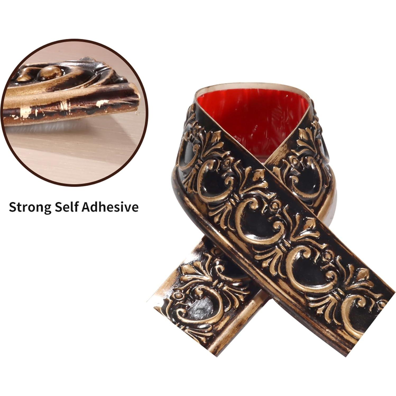 Moldura Autoadhesiva Flexible Leenevs 3m PVC Latón Decoración